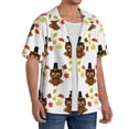 thumbnail image 2 of Fuzoiu Colorful maple leaf owl Print Men's Casual Short,Men's Short Sleeve Shirt,Mens Casual Button Down Shirts,Cuban Collar Summer Shirt for Beach, Vacation, and Outdoor Activities-4X-Large, 2 of 5