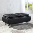 thumbnail image 2 of Coaster Dilleston Faux Leather Tufted Storage Ottoman in Black, 2 of 5