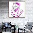 thumbnail image 3 of Gato de dibujos animados DIY 5D diamante pintura para niños Rosado Hugo Kit de pintura de diamantes, 3 of 8