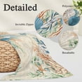 thumbnail image 2 of Beige Beach Coastal Pillow Covers, Linen Long Throw Pillow Case, Summer Nautical Coral Shell Botanical Holiday Pillow Protector Decorative Cushion Cover for Living Room/Bedroom 20" x 26", 2 of 8
