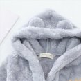 thumbnail image 6 of Boys Girls Soft Coral Fleece Bathrobe,Warm Hooded Sleep Robe with Waist Belt,Cute Cartoon Design,for 18 24 Months 3T 4T 5T 6T Toddlers,Multi-Use Lounge Wear Kids Pajamas,Grey,Size 7-9T, 6 of 6