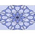thumbnail image 1 of Ahgly Company Indoor Rectangle Patterned Heavenly Blue Area Rugs, 2' x 5', 1 of 6