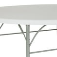 6Foot Round BiFold Granite White Plastic Banquet andt Folding Table
