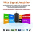 thumbnail image 4 of Antenne Amplifiée Intérieure 4K?Numérique?HD 1080P TV?Chaînes Locales?Broadcast, Type T, 4 of 6