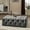 Dark Grey, variant on Weston Home Bowman Rectangular Tufted Ottoman with Casters, Grey Velvet