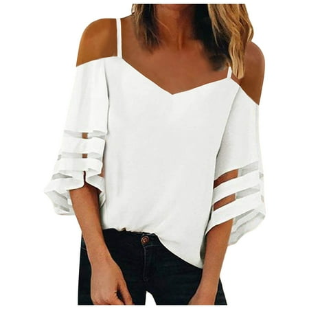 

Wozhidaoke valentines day decor Women s Tanks & Camis Shirt3/4 Bell Sleeve Casual Stylish Top Shirts closet organizers and storage