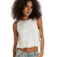 thumbnail image 2 of Tank Tops for Women Y2K Sleeveless Square Neck Tie Up Cropped Vest Summer Chic Going Out Blouse White M, 2 of 9