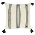 thumbnail image 2 of Saro Lifestyle Playful Tassels Stripe Throw Pillow Cover, 2 of 3
