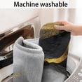 thumbnail image 4 of Black and Gold Marble Glitter Streaks Pattern Bathroom Rugs Mat,Non Slip Microfiber Bathroom Rug,Rubber Backing,Soft Bathroom Mats for Bathroom Floor,Tub and Shower,17x30in(43x75cm), 4 of 4
