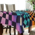 thumbnail image 5 of Yayeee Tablecloths 60" x 120" Rectangle Wrinkle Resistant Party Table Cover, Beige Wavy Plaid, 5 of 8