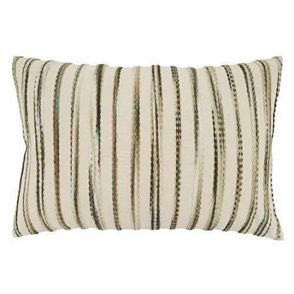 Fennco Styles Striped Weave Design Decorative Throw Pillow Cover 22" W x 22" L – Multicolored Cushion Case for Home, Couch, Bedroom, Living Room and Office Décor