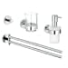 thumbnail image 3 of Grohe 40846001 Essentials Master Bathroom Accessories Set 4-in-1, Starlight Chrome, 3 of 6