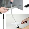 thumbnail image 3 of Diamond Carbon Steel Sharpener Rod Honing Steel 12 Inch Rod with Ergonomic Rubber Handle for Kitchen Hunting Butcher Chef Home Gourmet Sharpening Stick, 3 of 8