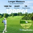 thumbnail image 2 of CozyNestFinds Golf Range Finder with Slope, Switch for Tournament, 1200 Yards Rechargeable Laser Rangefinder, 7X Magnification, Flag Lock Vibration, Distance Measuring Device Accessory for Men, 2 of 9