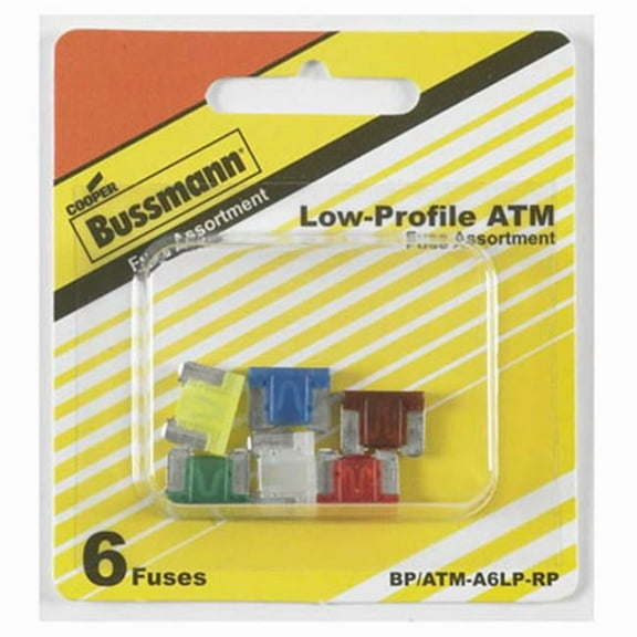 Cooper Bussmann BP-ATM-A6LP-RP Low Profile Auto Fuse Assortment - 6 Piece