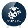 thumbnail image 3 of Acrylic Marine Dad USMC White Logo on Blue Officially Licensed Cake Topper Party Decoration for Wedding Anniversary Birthday Graduation, 3 of 7