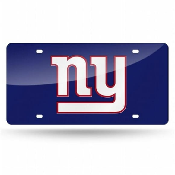 Rico Industries RIC-LZC1401 New York Giants NFL Laser Cut License Plate Cover Colored