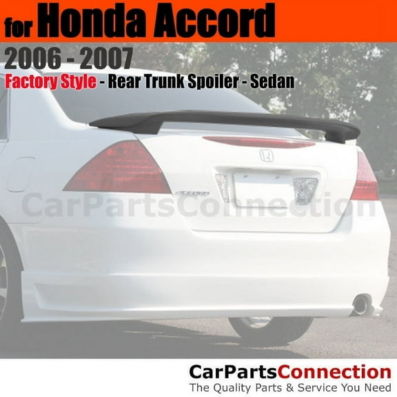 Trunk Spoiler Compatible With 2006-2007 Honda Accord Sedan Factory Style Painted Color NH658P Graphite Pearl