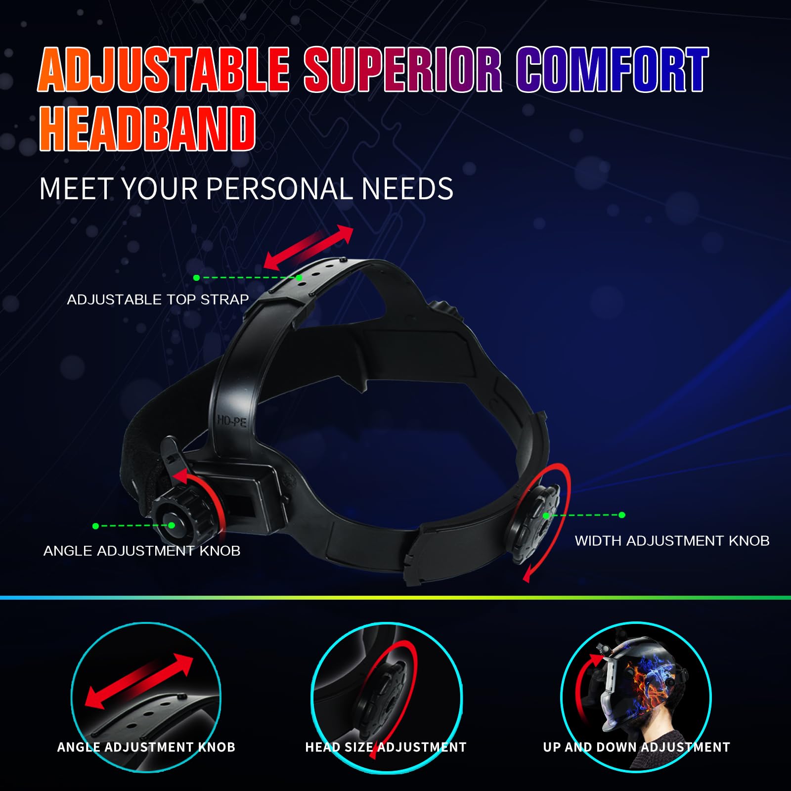 TRQWH Welding Helmet with Light True Color Auto Darkening Welding Helmets for Men Solar Powered Welding Hood with 2 Arc Sensor Wide Shade 4/9-13 for TIG MIG ARC Cool Welder Mask