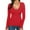 Red #712, variant on Bovemsi Women's Long Sleeve Tops Deep V Neck Shirts Sexy Slim T Shirt Long Sleeve Blouse