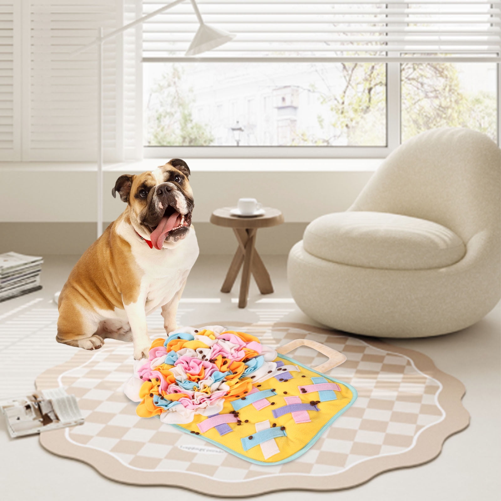 Kyusrd Pet Dog Sniffing Mat Large Puppy Toys Boredom Gods Hidden Food Consumption Energy Puzzle Decompression Slow Food Training