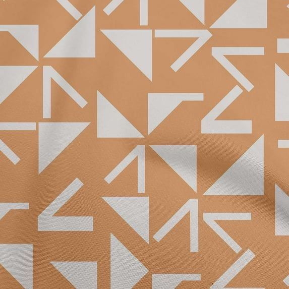 oneOone Georgette Viscose Light Peach Fabric Geometric Dress Material Fabric Print Fabric By The Yard 42 Inch Wide