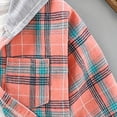 thumbnail image 5 of larppty Toddler Kids Boys Girls Flannel Hooded Plaid Shirt Button Baby Red Clothes (Pink,3-4 Years), 5 of 5