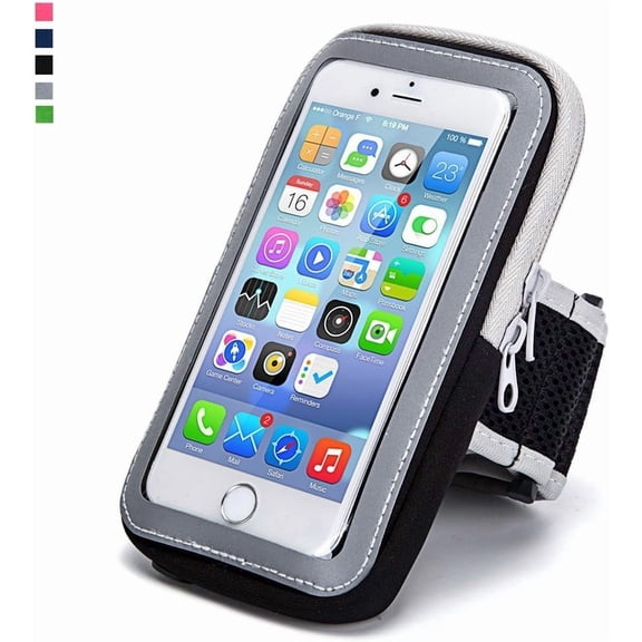 Sport Running Armband Cell Phone Arm Band Holder Bag Pouch Case for Samsung Galaxy S24 S23 S22 Plus S21 S20 FE A15 A25 A52 A53 A54 iPhone 15 14 13 12 11 Pro Max Google Pixel 7a 6a Pixel 8 7 6 (Black)