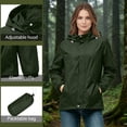 thumbnail image 4 of Ynynloco Women Packable Rain Jacket Waterproof Lightweight Raincoat Hooded for Hiking Active Outdoor Travel (S-3XL), 4 of 9