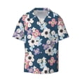 thumbnail image 5 of Daiia Flowers Men's Linen Shirts Short Sleeve Casual Shirts Button Down Shirt for Men Beach Summer Wedding Shirt-Small, 5 of 6