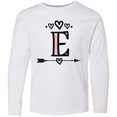 thumbnail image 3 of Inktastic Letter E Monogram Tribal Arrow Long Sleeve Youth T-Shirt, 3 of 5