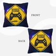 thumbnail image 3 of LNWH Decorative Pillow Covers, Fantasy Game Zone Square Sofa Decorative Knit Pillow Case, 18"x18", 3 of 8