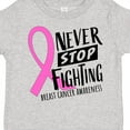 thumbnail image 4 of Inktastic Never Stop Fighting Breast Cancer Awareness Boys or Girls Toddler T-Shirt, 4 of 5