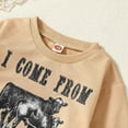 thumbnail image 4 of MEZZALL Baby Boys Girls Long Sleeve Cartoon Cow Letter Prints Romper Bodysuits Jumpsuit Onesie Versatile Dailywear, Beige, 0-3 Months, 4 of 8