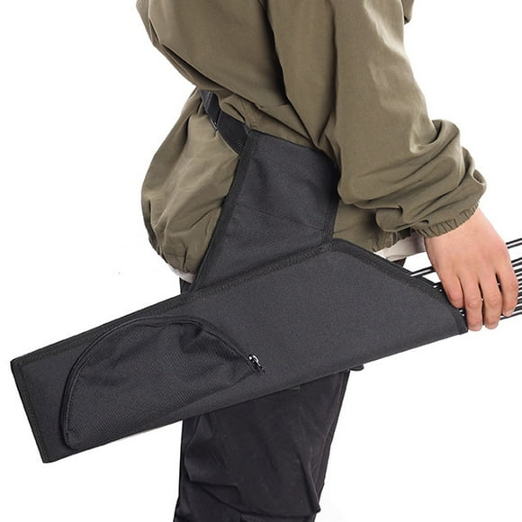 Side Quiver, Oxford Cloth Adjustable Waistband Easy To Wear Waist Hanged Style Waist Hip Quiver Holder Large Capacity for Exercising Black