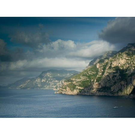 Morning View of the Amalfi Coast, Positano, Campania, Italy Print Wall Art By Walter