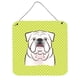 thumbnail image 1 of Tablero de ajedrez Caroline's Treasures Bulldog inglés Verde Lima Blanco 6 x 6, 1 of 1