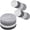 pure white with black accents, dark grey, light grey, and a white & grey, variant on 12 Pcs Woven Cotton Absorbent Heat Insulation Coasters (4 Grey Styles) - Non-Slip Heat Resistant Pads for Coffee Mugs, Glasses & Home Dining