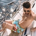thumbnail image 2 of luoweisi Men's Beach Shorts Quick Dry Swim Trunks with Mesh Lining Santa Claus Vacation L, 2 of 5