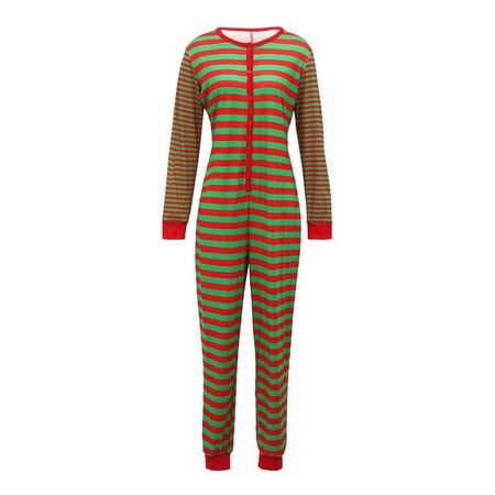 

Fanvereka Family Matching Pajamas Outfits for Dad Mom Kids Christmas PJS Striped Jumpsuit Romper Sleepwear Loungewear
