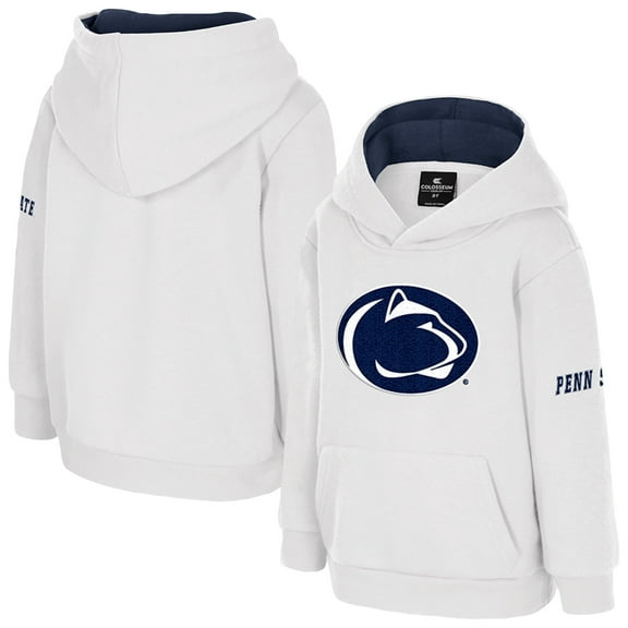Toddler Colosseum White Penn State Nittany Lions Big Logo Volume Fleece Pullover Hoodie