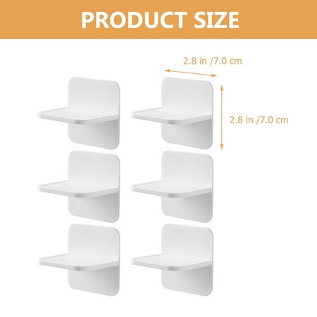 

6Pcs Wardrobe Shelf Supports Pegs Self-adhesive Shelf Brackets Punch-free Shelf Support Pegs
