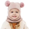 thumbnail image 2 of Gorro y bufanda KAIYANG de invierno para bebé color rosa, 2 of 5