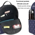 thumbnail image 5 of Zufioo Anchor Heart Blue Print Fashion Large Capacity Backpack, Zippered Multi-compartment Travel Work Campus Lightweight Backpack, Unisex, 5 of 5