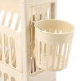 thumbnail image 4 of M Buder Librero Estantería Carrito Organizador Multiusos 6 Niveles con Ruedas para Libros y Útiles Escolares, Color Crema (72x37x10 cm / 28.3x14.6x3.9 in), 4 of 9