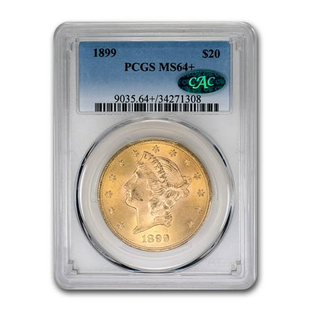 1899 $20 Liberty Gold Double Eagle MS-64+ PCGS CAC
