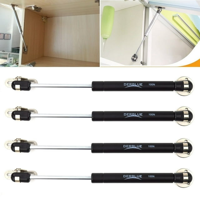 DerBlue 4 Pcs 100N/22.5lb Gas Strut Lift Support Cabinet Door Lift Pneumatic Support