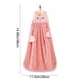 thumbnail image 3 of Toalla de mano infantil con diseño de cerdito | Toalla de forro polar suave con lazo | Toalla infantil de color liso para baño y cocina | Rosa, azul, gris y beige, 3 of 6