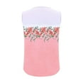 thumbnail image 5 of Tank Tops for Women Sleeveless Round Neck Printed Pullover Casual Tank Pink XXL, 5 of 6