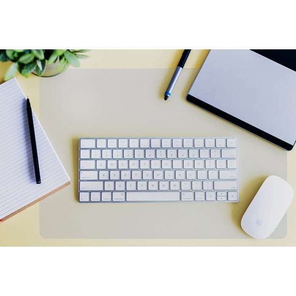 Desktex Polycarbonate Rectangular Desk Pad With Anti Slip Backing